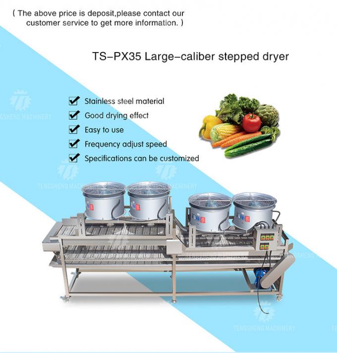 350KG Stainless steel automatic step air drying machine vegetable air