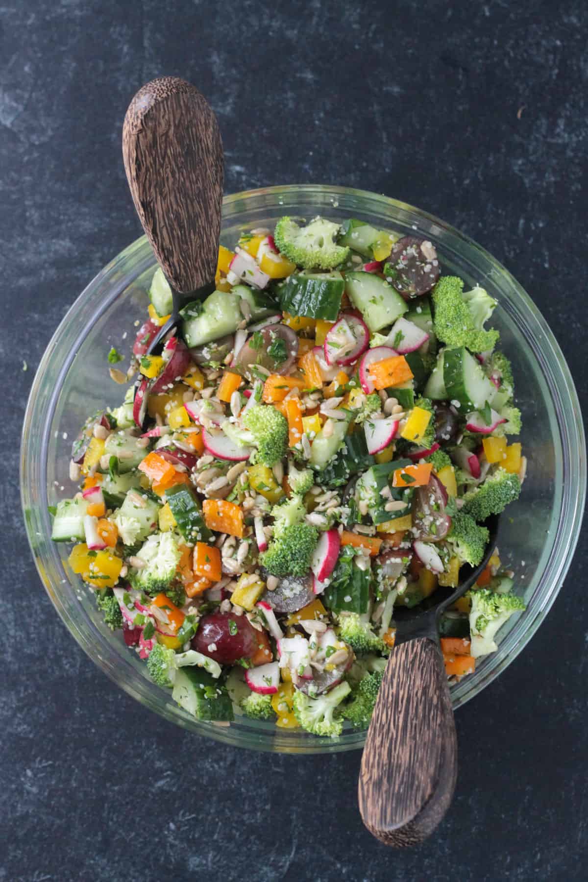 Raw Veggie Chopped Salad (Oil Free!) Veggie Inspired