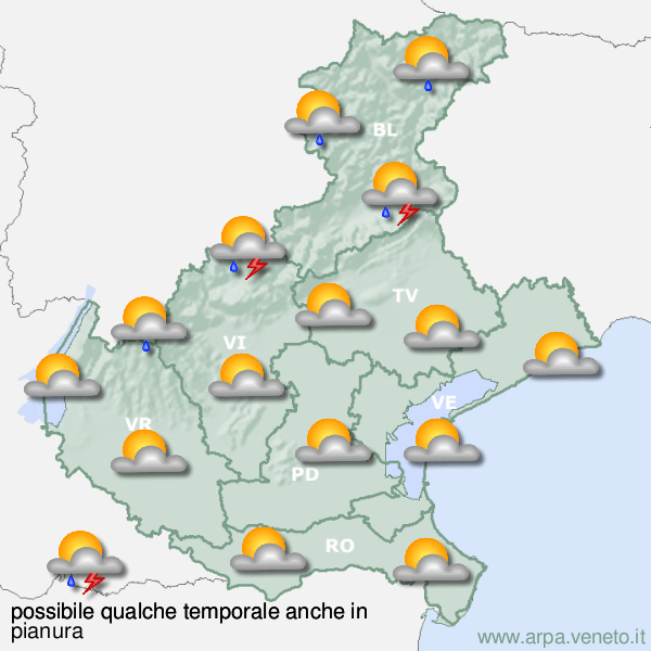 Previsione meteo per il weekend