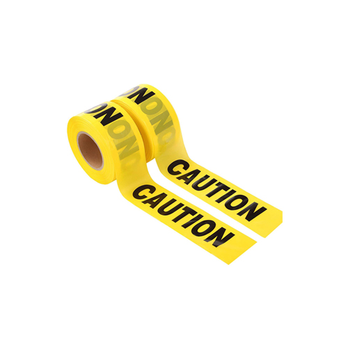 WARNING TAPE YELLOW WITH CAUTION LABEL Veligaa Hardware