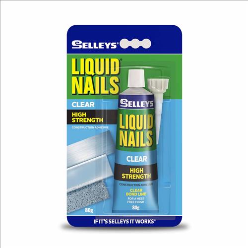 SELLEYS LIQUID NAILS CLEAR 80G TUBE HIGH STRENGTH Veligaa Hardware