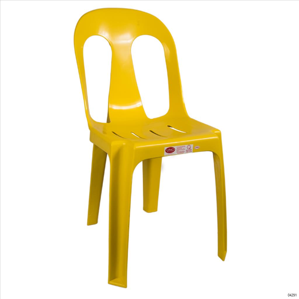 PLASTIC CHAIR YELLOW Veligaa Hardware