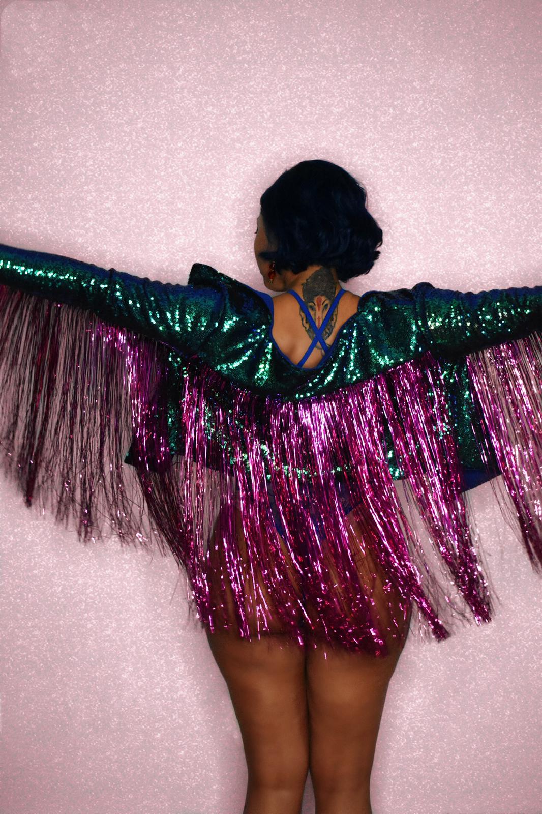 Disco Girl fringe jacket Size Small