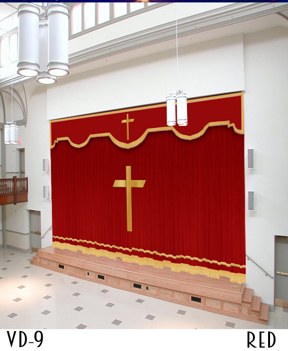 Black Church Curtain Stage Curtains Design