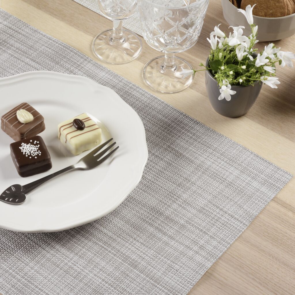 Set de table Mélange blanc 45x30cm, rectangulaire Venilia