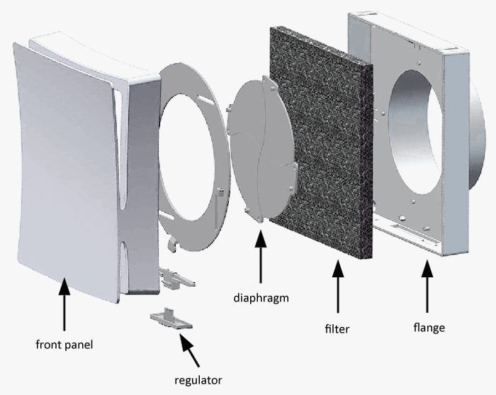 ช่องระบายอากาศ Wall Vent Inlet PS101 VentPro Building Ventilation