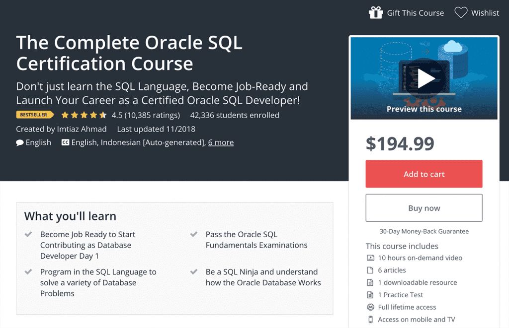 6 Best SQL Courses, Certificates and Classes Online