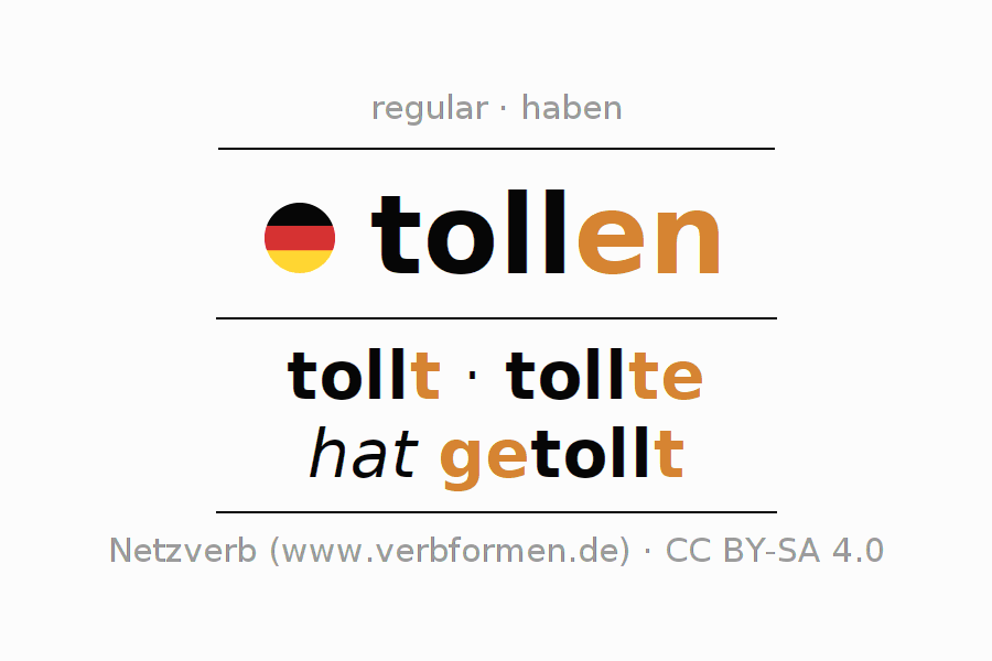 Conjugation tollen (frolic, …) All forms, examples, translation