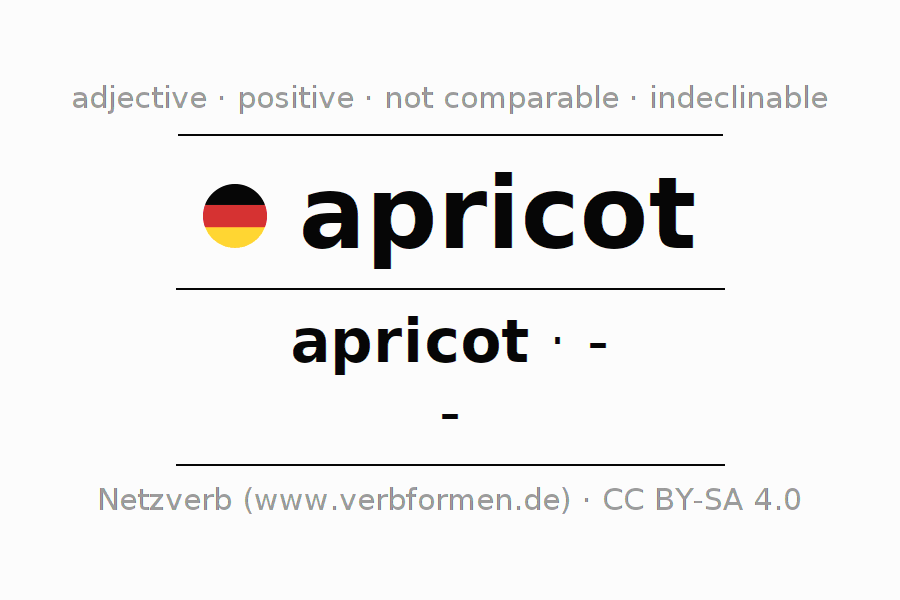 Declension and comparison German "apricot" All cases of adjective