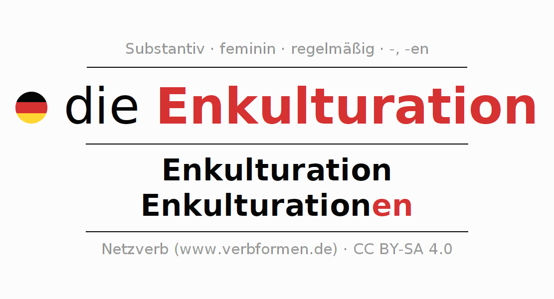 Deklination „Enkulturation“ alle Fälle im Singular und Plural, Artikel und Bedeutung
