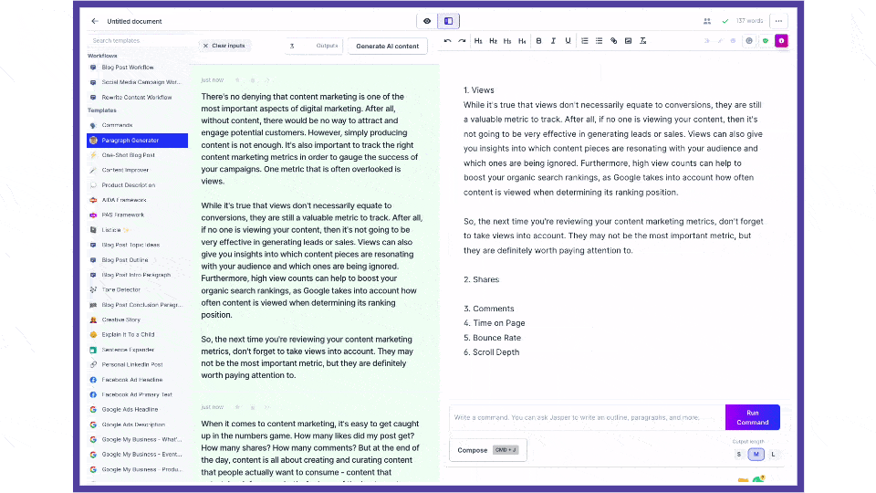 Jasper AI Review Pricing, Examples, and Impressions Verblio