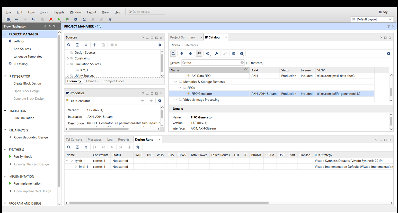 Using FIFO IP for custom Verilog code using Xilinx Vivado Verilog World
