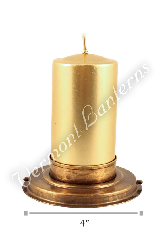 Candle Lantern Insert Antique Brass Vermont Lanterns
