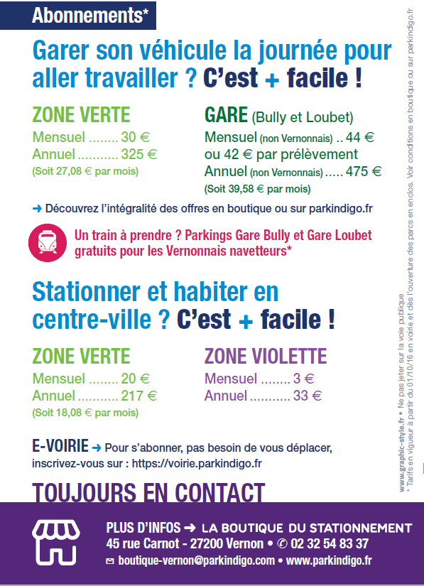 Stationnement Mairie de Vernon