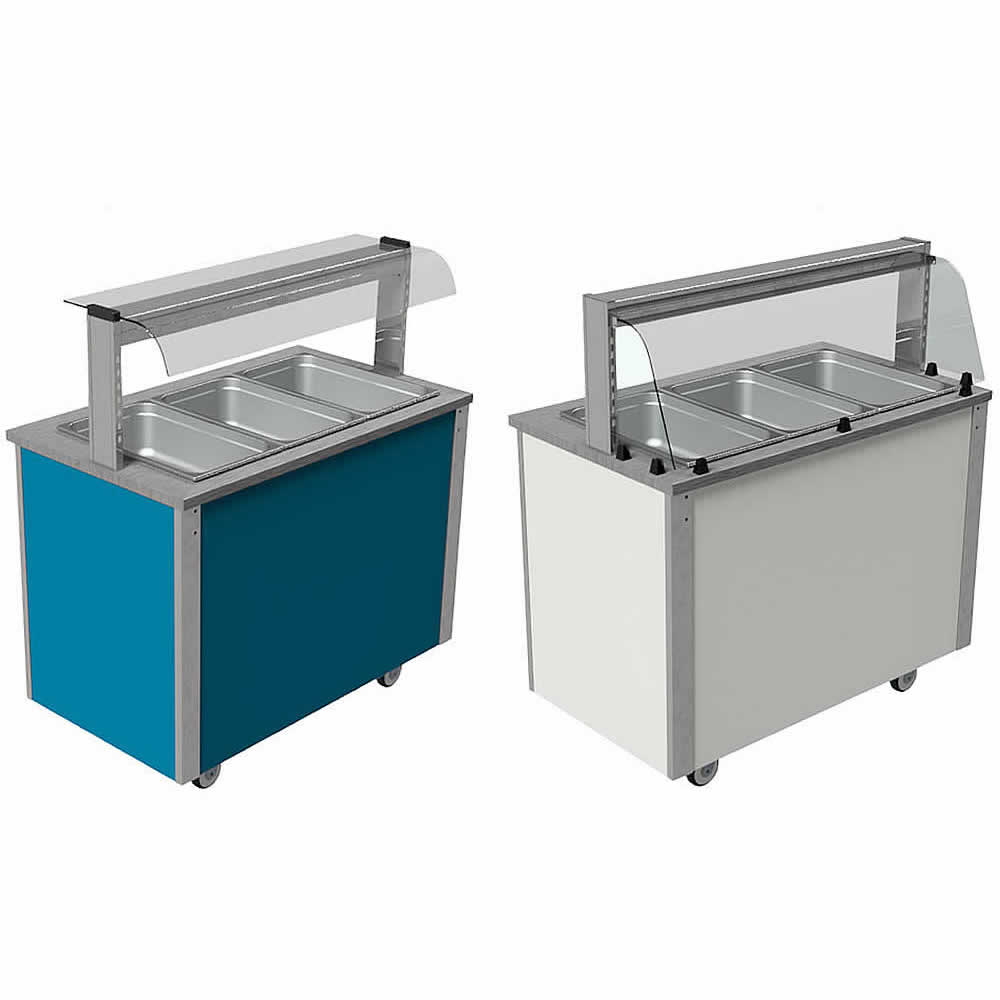 Curved glass gantries (open or closed front) Versigen Catering Equipment
