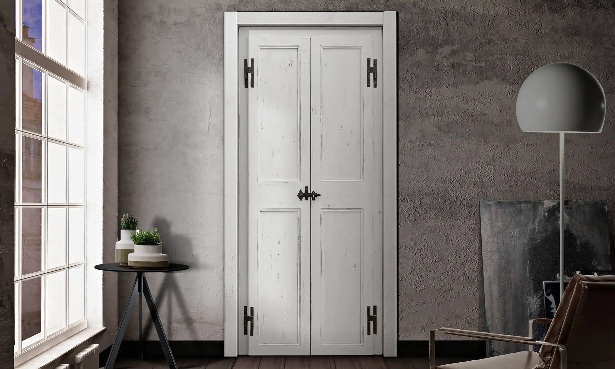 Porta a due ante anticata Vertaglia Porte