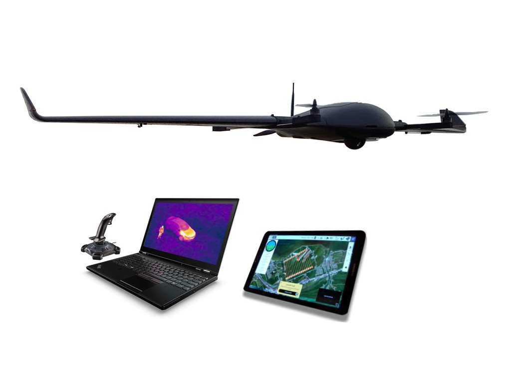 DeltaQuad Pro VIEW VTOL Surveillance UAV with thermal and 40x zoom options