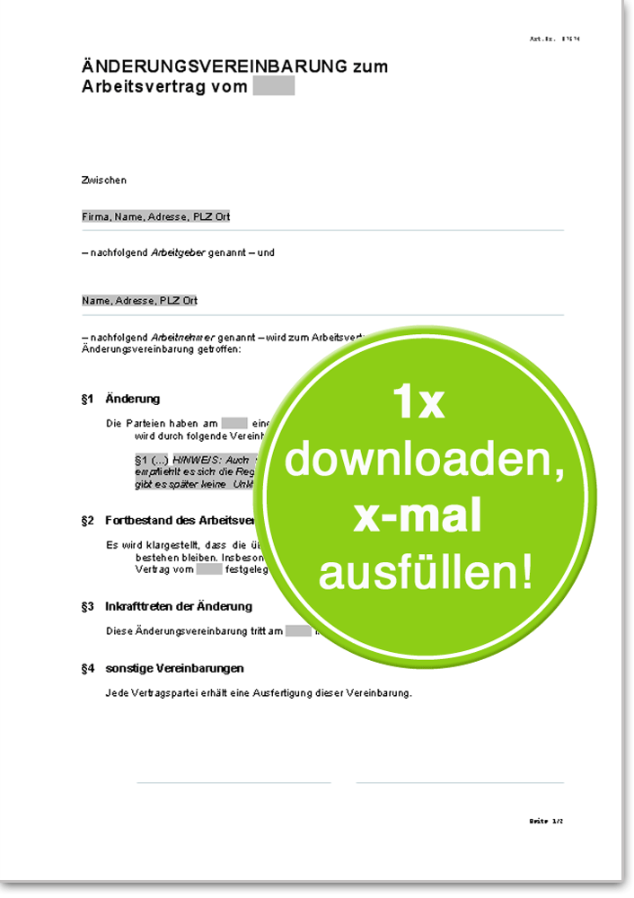 Arbeitsvertrag gehaltserhöhung nach probezeit muster posted on july 12 2020 by apa1503 fragen oder verhandeln ist nicht dasselbe wie genau das zu bekommen was sie wollen aber. Verlängerungsvereinbarung zum befristeten Arbeitsverhältnis