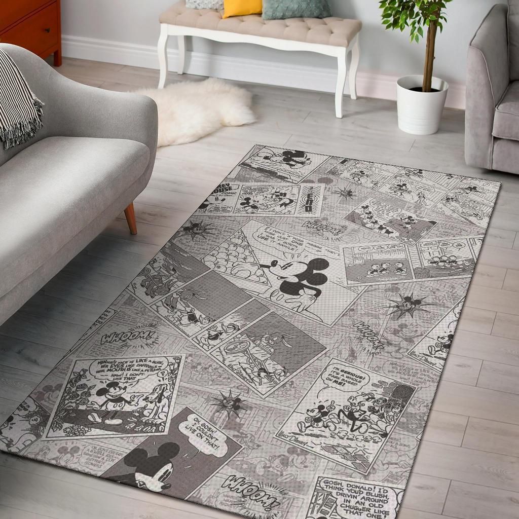 Cute Mickey Mouse Area Rug Carpet, Living Room Rugs, Floor Decor R0460
