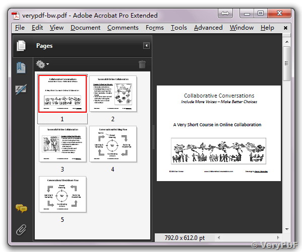 Convert Color PDF to Black and White PDF file by docPrint PDF Driver