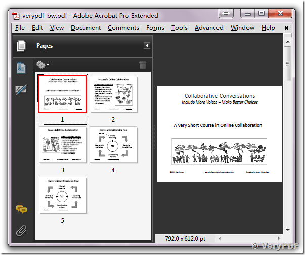 Convert Color PDF to Black and White PDF file by docPrint