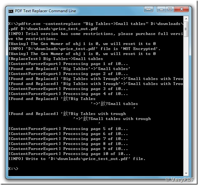 How to replace text in PDF file by PDF Text Replacer Command Line