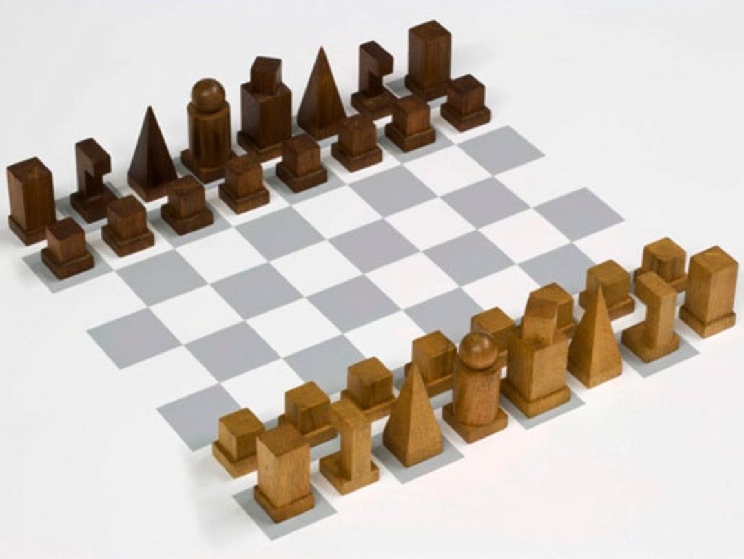 Minimalist Bauhaus Chess Set I 1922 Chess Set Vesper Farms of Vermont