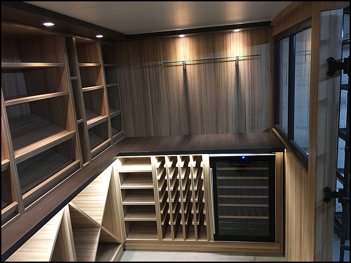 Réalisation d'une cave a vin SUR MESURE