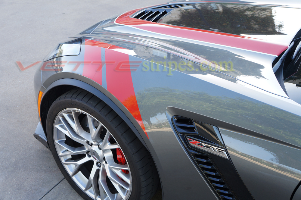 Grand Sport Fender Hash Mark Stripe Stripes Fit C5 C6 C7 Corvette