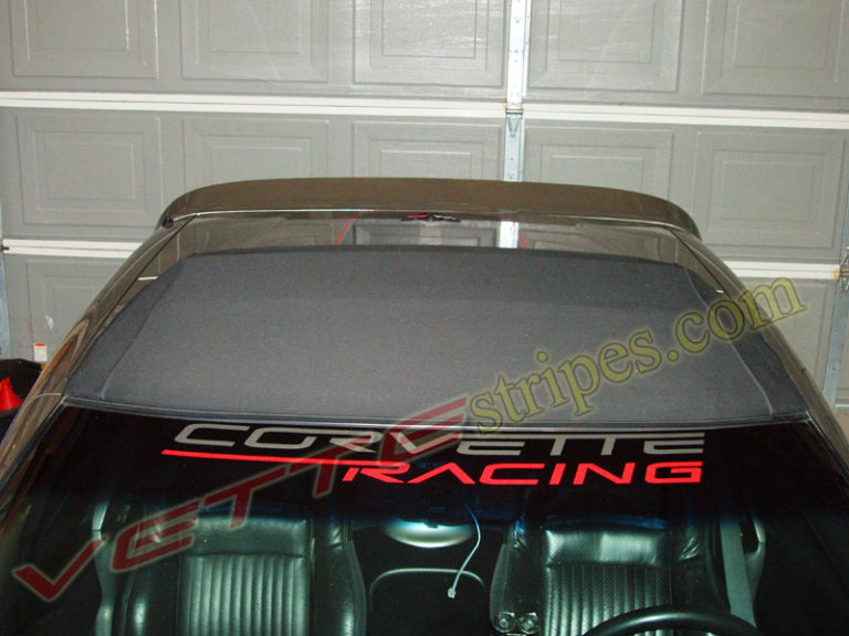 C5 C6 Corvette Racing Windshield Script letters decal