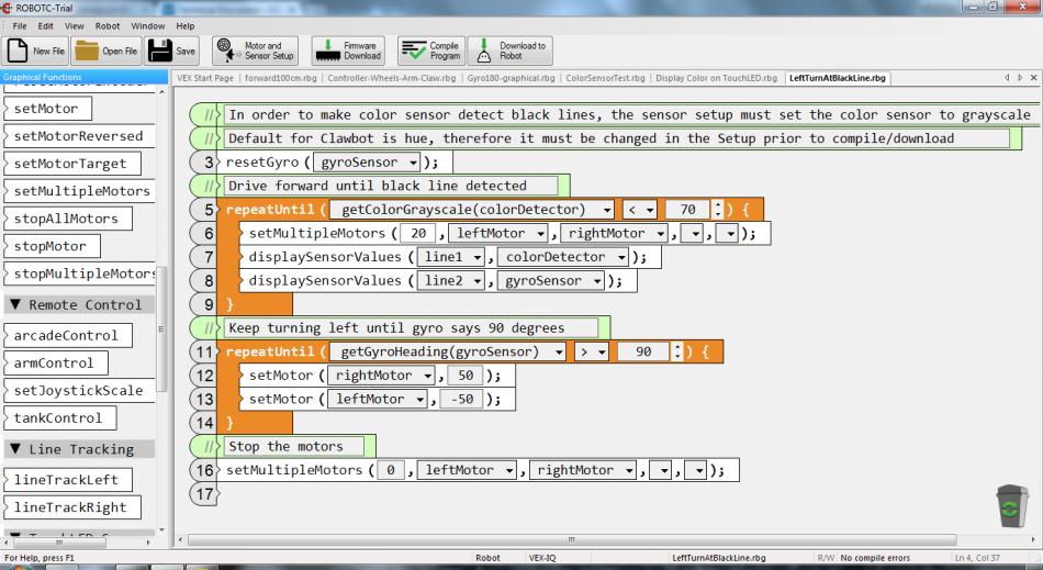 Color Sensor How do I turn on the light? IQ Technical Discussion