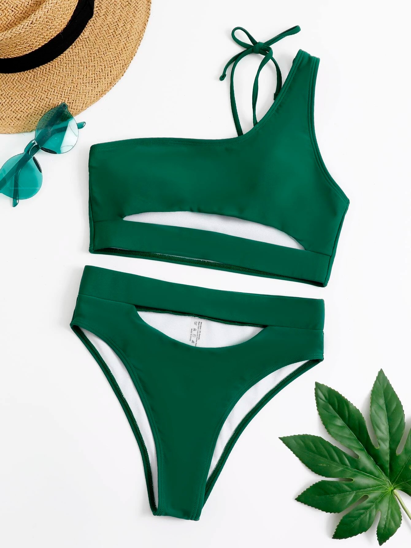 Shein bikini Cutout Liso Vezia