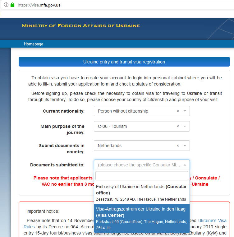 Ukraine Visa Information In The Kingdom of The Netherlands Visa Types