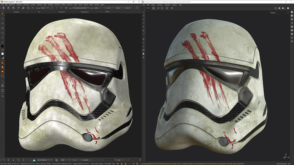 HOW TO PAINT A 3D TROOPER HELMET IN MARI AND SUBSTANCE PAINTER