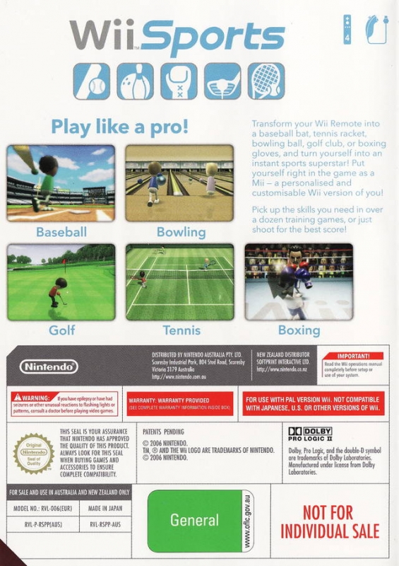 Wii Sports for Wii Sales, Wiki, Release Dates, Review, Cheats, Walkthrough