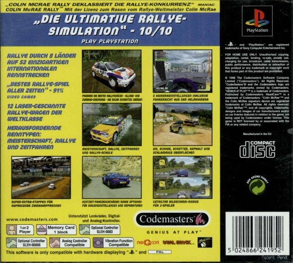 Colin McRae Rally for PlayStation Sales, Wiki, Release Dates, Review, Cheats, Walkthrough