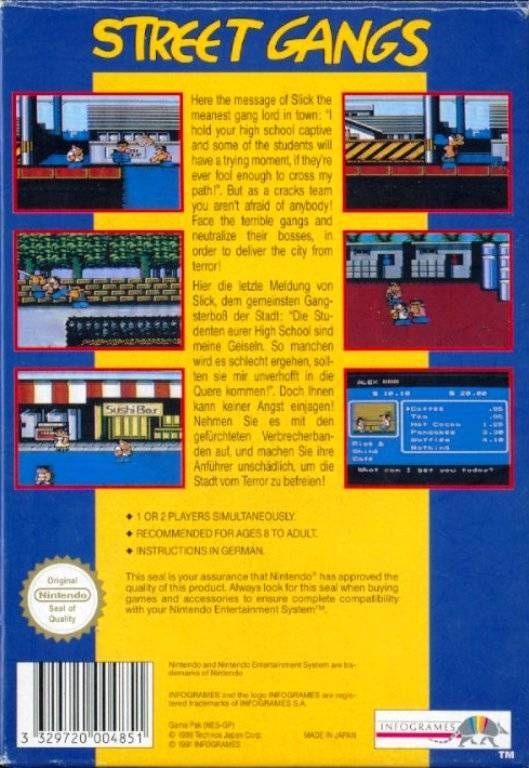River City Ransom aka Street Gangs for Virtual Console Sales, Wiki, Release Dates, Review