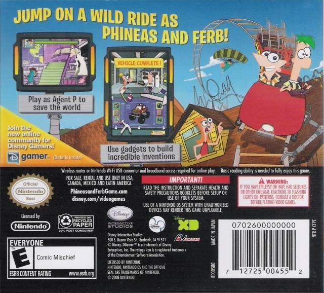 Phineas and Ferb for Nintendo DS Sales, Wiki, Release Dates, Review