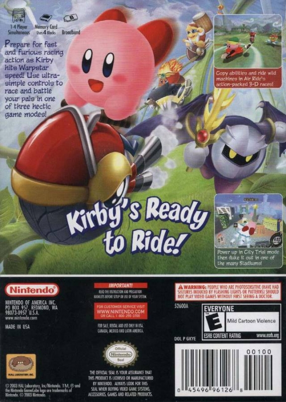Kirby's Air Ride for GameCube Sales, Wiki, Release Dates, Review