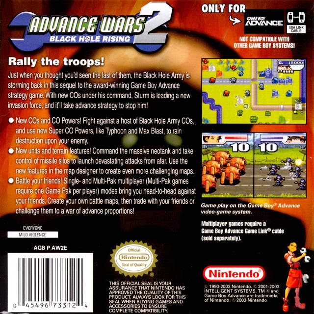 Advance wars 2 Black Hole Rising for Game Boy Advance Sales. Wiki. Release Dates. Review