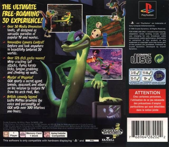 Gex Enter The Gecko for PlayStation Sales, Wiki