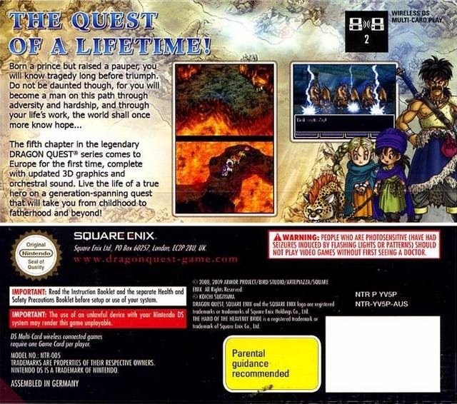 Dragon Quest V for Nintendo DS Sales, Wiki, Release Dates, Review
