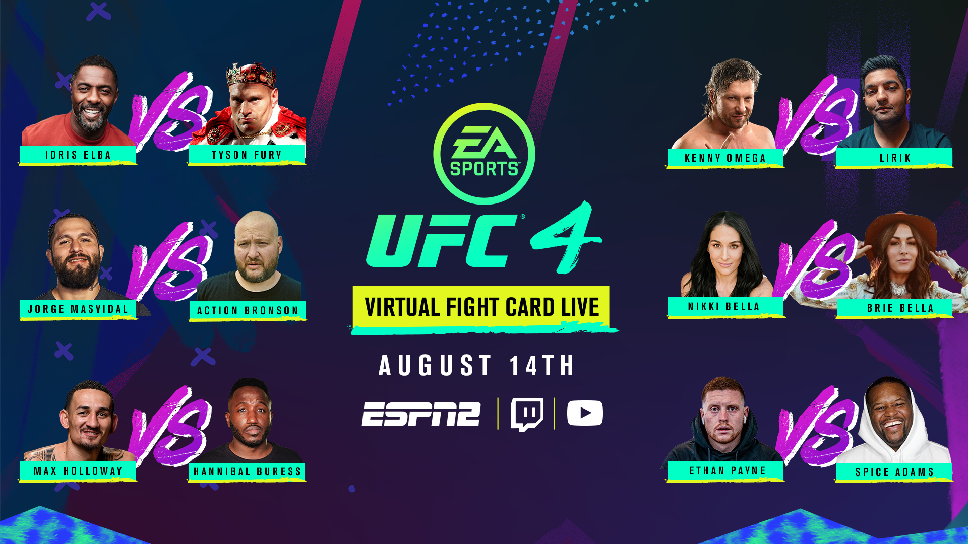 UFC 4 Video Game Virtual Fight Card Event to Feature Kenny Omega, Tyson