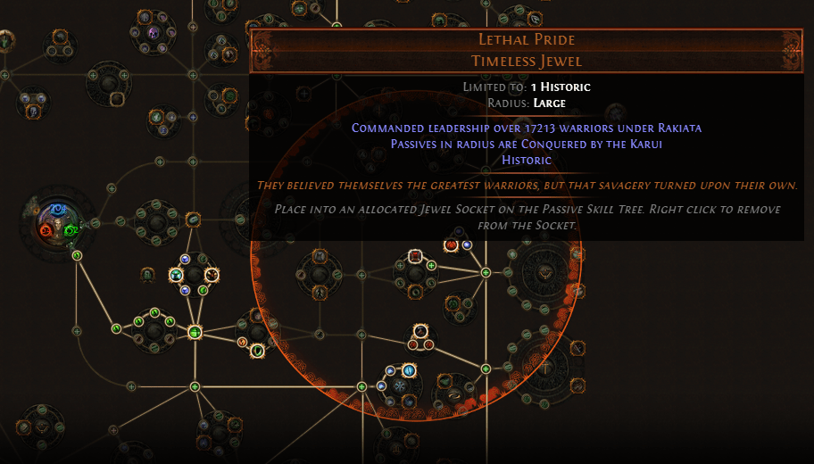 PoE Lethal Pride Timeless Jewel Effect, Gem & Price