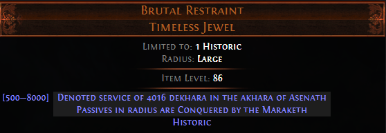 Brutal Restraint Path of Exile Mods PoE Seeds Timeless Jewel