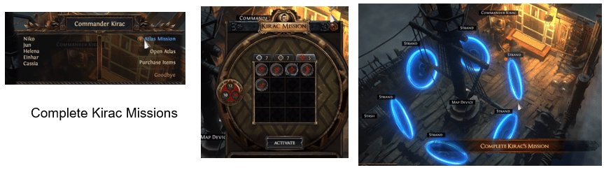 PoE Kirac's Map Mods Map & Complete Kirac Missions 3.19