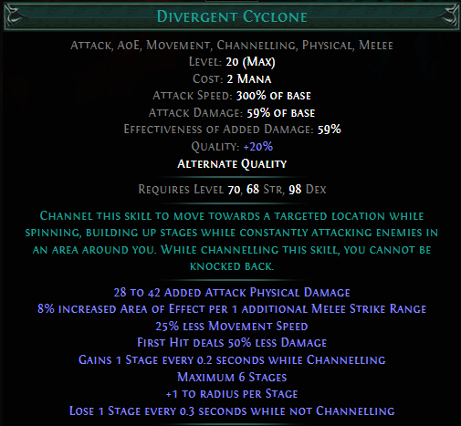 Divergent Cyclone PoE 3.13