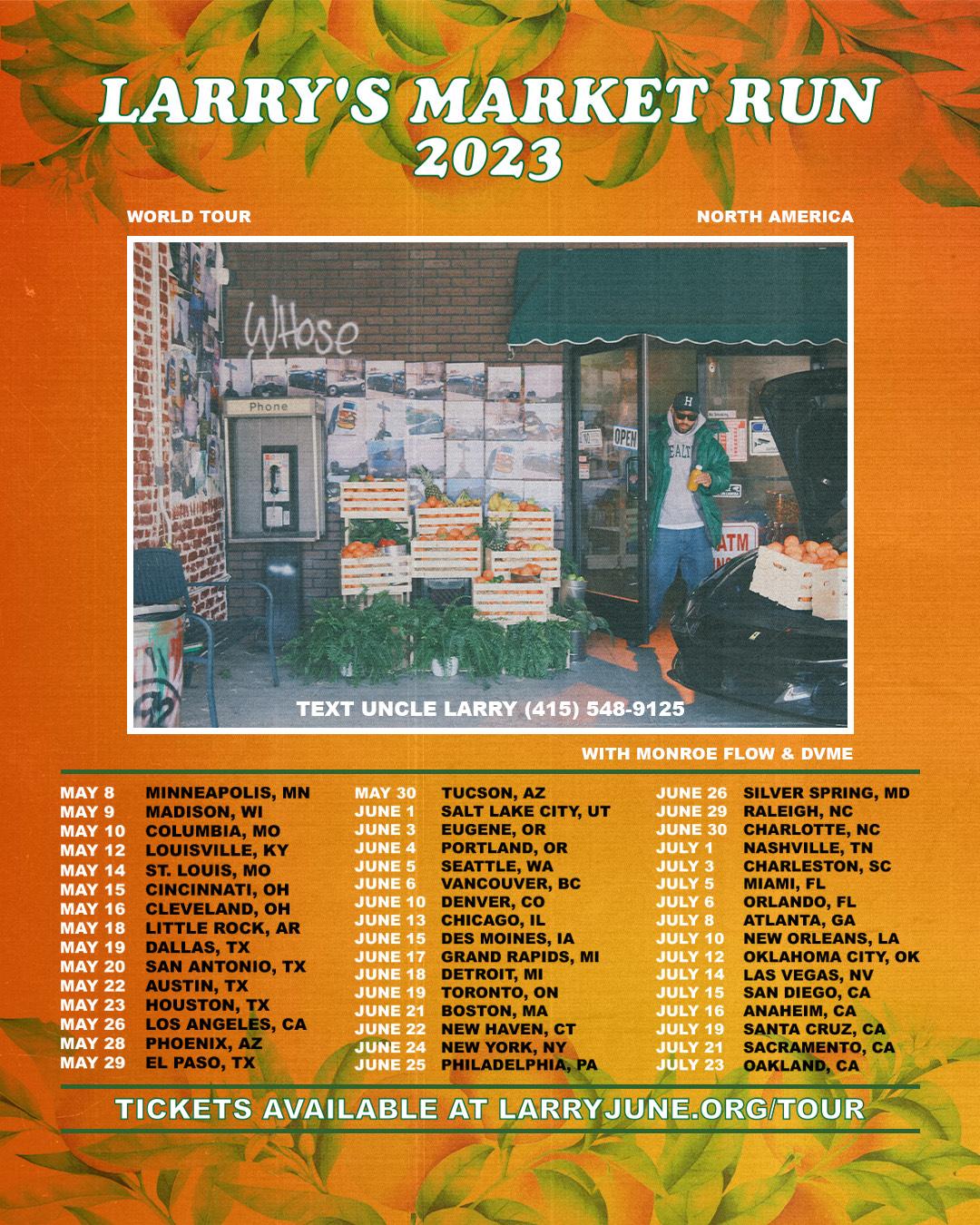 Larry June Announces 'Larry's Market Run' Tour