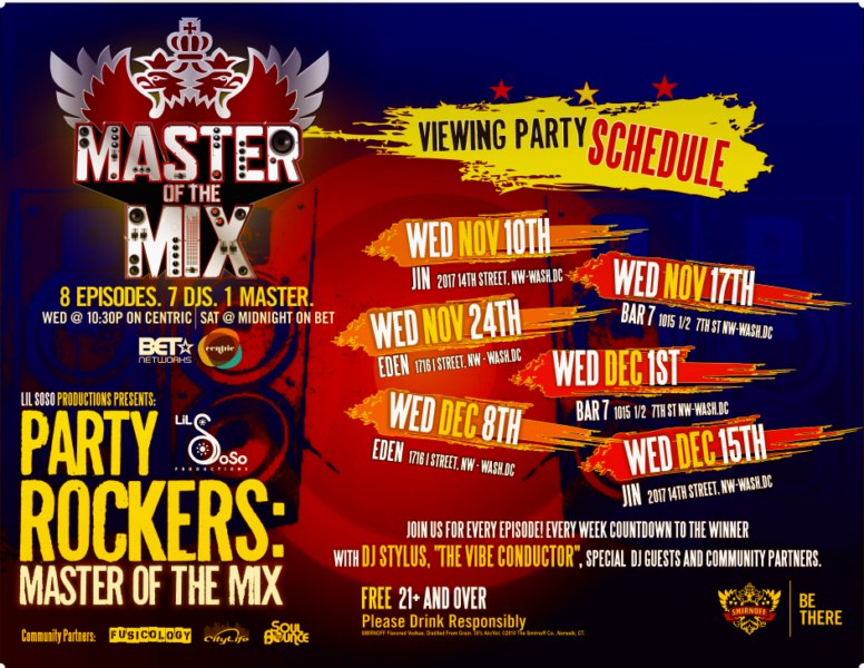 Smirnoff's Master of the Mix series launch, Wed. 11/3 DJ Stylus