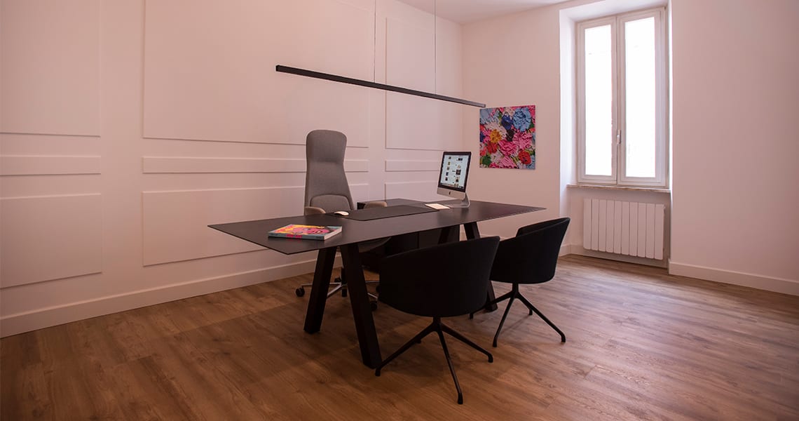 Ancillary furniture for modern office workplace in Rome Viccarbe Contract